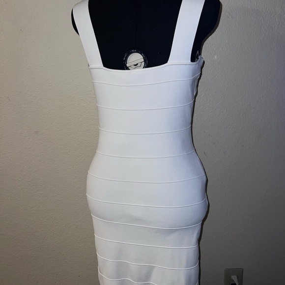 GUESS Marciano-White Bandage Bodycon Midi Dress - Picture 6 of 12
